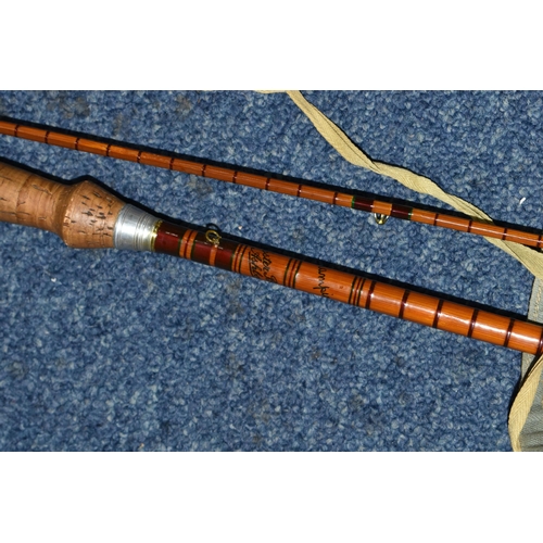 457 - A GROUP OF THREE VINTAGE FOSTER BROTHERS FISHING RODS, comprising a Foster Brothers  10   split cane... 