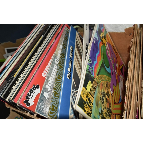 469 - TWO BOXES AND ONE CASE OF L.P'S AND SINGLE RECORDS, to include approximately  two hundred singles, a... 