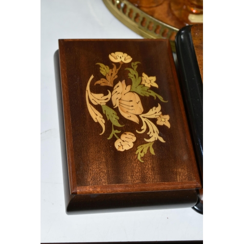 489 - A CASED SET OF BAIRD & TATLOCK SCIENTIFIC SCALES, AN OLIVEWOOD FRET CUT PHOTOGRAPH FRAME, A LATE VIC... 