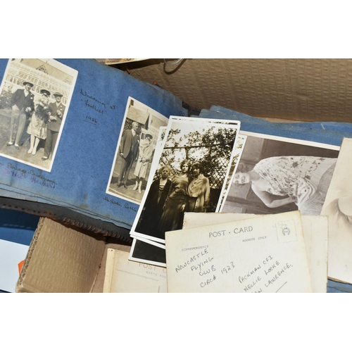 499 - ONE BOX OF EPHEMERA & FOUR SMALL WOODEN BOXES, the Ephemera items include a personal photograph albu... 