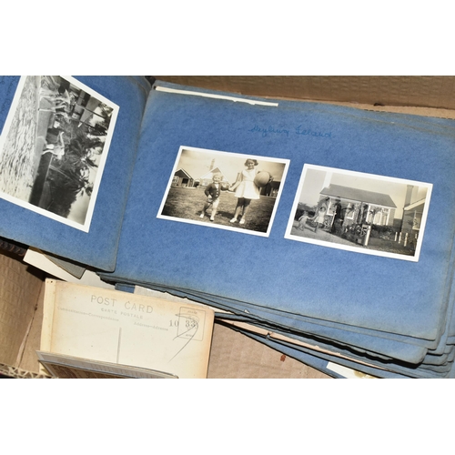 499 - ONE BOX OF EPHEMERA & FOUR SMALL WOODEN BOXES, the Ephemera items include a personal photograph albu... 