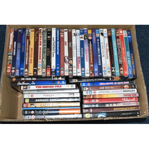 514 - SIX BOXES OF DVDS containing over 320 miscellaneous Film and TV titles including box sets