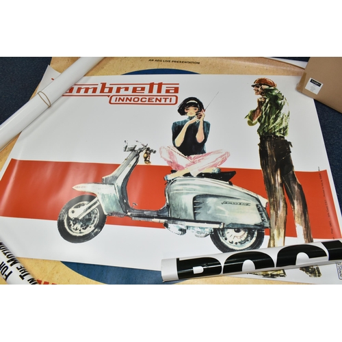 531 - ONE BOX OF SEVEN POSTERS, comprising The Who at the Genting Arena 2016, Lambretta Innocenti x 2, Roc... 