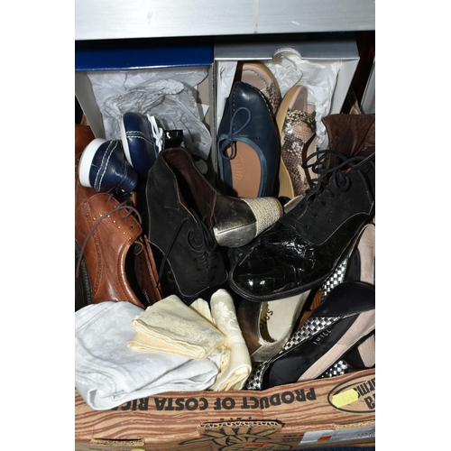 534 - FOUR BOXES OF LADIES' SHOES AND ACCESSORIES, to include twelve boxed pairs of shoes and boots, maker... 