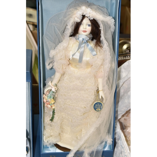 540 - SIX ROYAL DOULTON 'HOUSE OF NISBET' PORCELAIN COLLECTOR'S DOLLS, comprising a boxed 'Melanie', 'Wedd... 