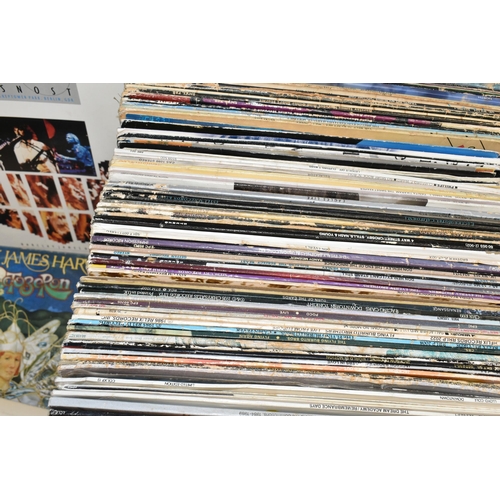 553 - ONE BOX OF FOLK AND ROCK MUSIC L.P'S AND SINGLES, comprising over one hundred L.P records, artists i... 