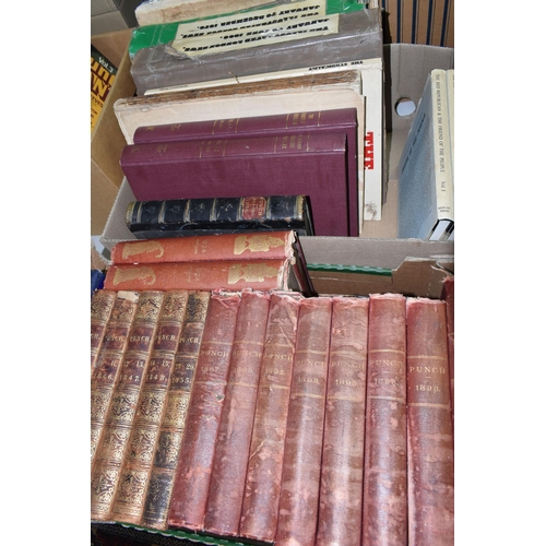 556 - TWO BOXES OF ANTIQUARIAN BOOKS or Facsimile Reprints of Earlier Titles comprising sixteen volumes of... 