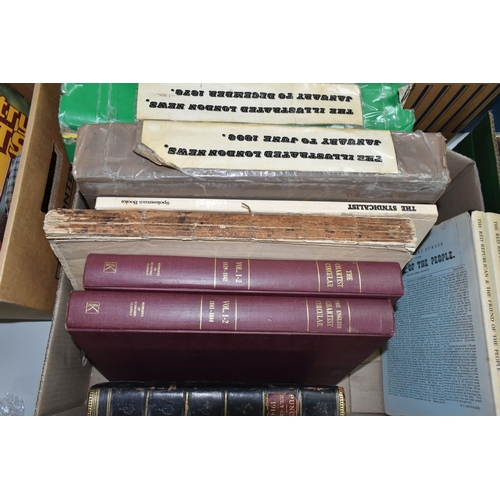 556 - TWO BOXES OF ANTIQUARIAN BOOKS or Facsimile Reprints of Earlier Titles comprising sixteen volumes of... 