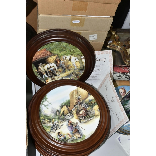 561 - A GROUP OF COLLECTORS PLATES, METAL WARE, PICTURES AND SUNDRY ITEMS, to include nineteen collectors ... 