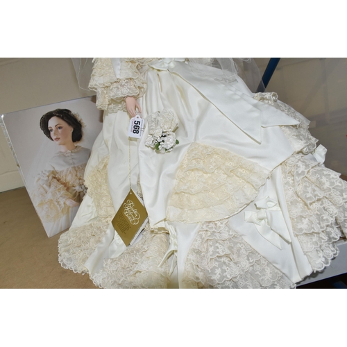 568 - A FRANKLIN HEIRLOOM PORCELAIN DOLL, 1993 EDITION VICTORIA AND ALBERT BRIDE, HEIGHT 54CM (1) (Conditi... 