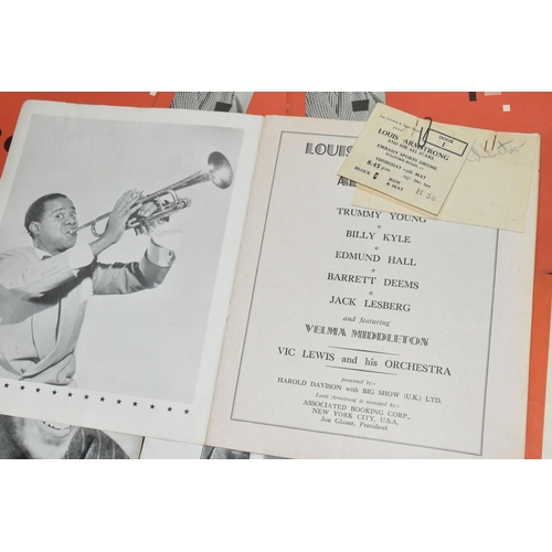 427 - LOUIS ARMSTRONG: A SIGNED BRITISH TOUR PROGRAMME 1956, signed on the back cover by Louis Armstrong, ... 