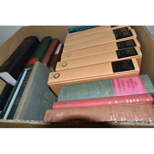 581 - THREE BOXES OF ANTIQUARIAN BOOKS containing approximately seventy-two miscellaneous titles, mostly i... 