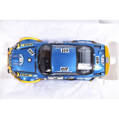 30 - A BOXED OTTO MOBILE APLINE A110 TURBO CEVENNES 1:18 DIECAST MODEL VEHICLE, numbered OT249, model is ... 