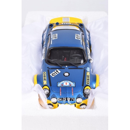 30 - A BOXED OTTO MOBILE APLINE A110 TURBO CEVENNES 1:18 DIECAST MODEL VEHICLE, numbered OT249, model is ... 