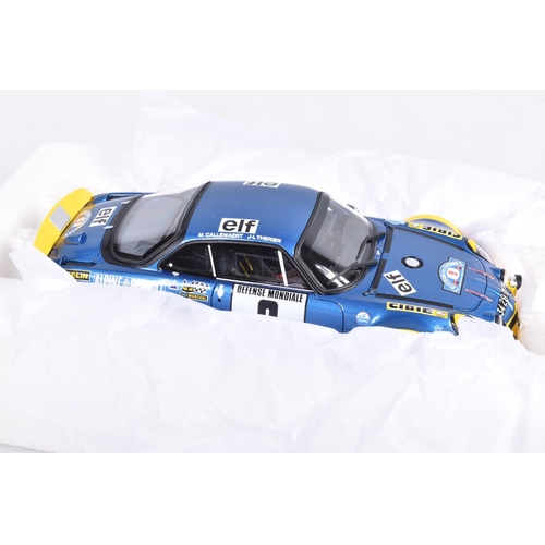 30 - A BOXED OTTO MOBILE APLINE A110 TURBO CEVENNES 1:18 DIECAST MODEL VEHICLE, numbered OT249, model is ... 