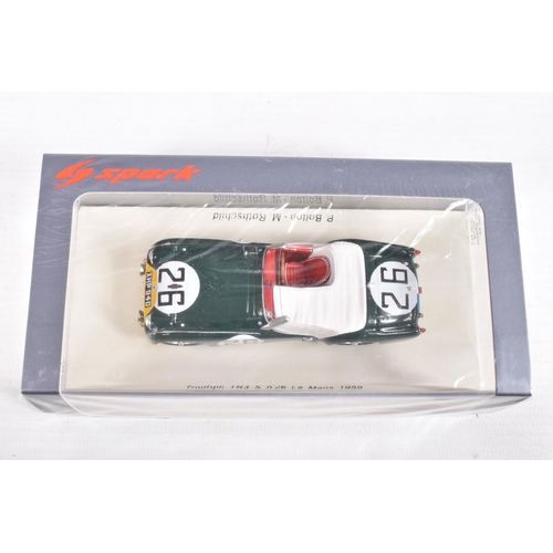 32 - SIX BOXED SPARK MODEL MINIMAX VEHICLES, to include a Triumph TR2 LM 1955, B Hadley - K Richardson, n... 