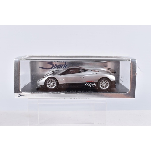 37 - FIVE BOXED SPARK MODEL MINIMAX VEHICLES, to include a Pagani Zonda F 2005 Silver, numbered S0199, a ... 