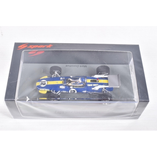 39 - SIX BOXED SPARK MODEL MINIMAX 1960s VEHICLES, to include an Eagle MK7 Indy 500 1969, Denny Hulme, nu... 