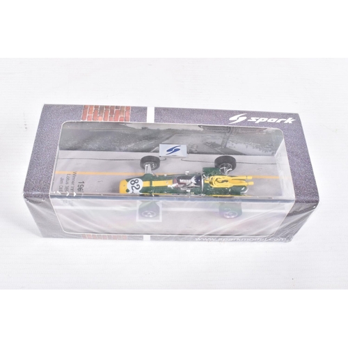 39 - SIX BOXED SPARK MODEL MINIMAX 1960s VEHICLES, to include an Eagle MK7 Indy 500 1969, Denny Hulme, nu... 