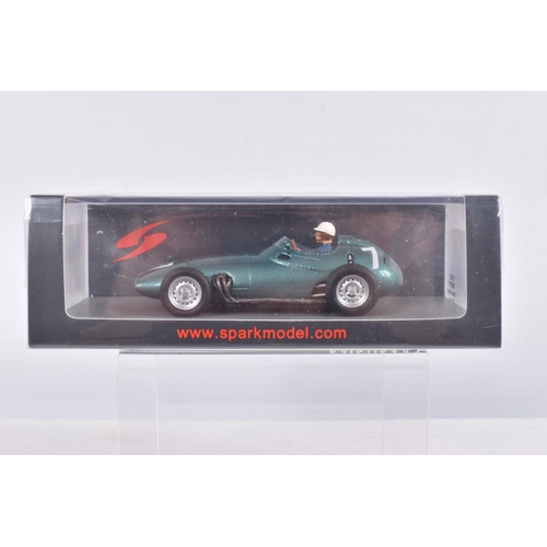 40 - SIX BOXED SPARK MODEL MINIMAX VEHICLES, 1:43 SCALE, to include a BRM P25 British GP 1956, Tony Brook... 