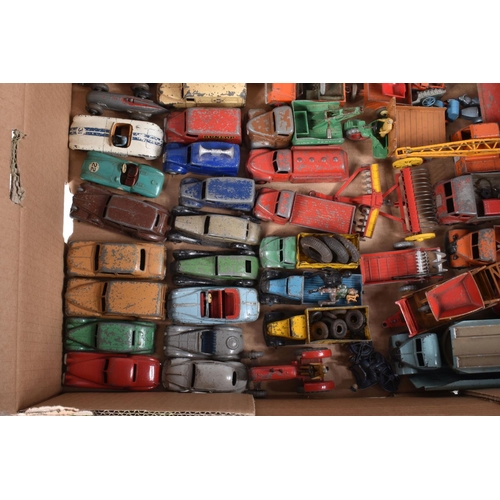 49 - A QUANTITY OF UNBOXED AND ASSORTED PLAYWORN DINKY TOYS DIECAST VEHICLES, to include Packhard Super 8... 