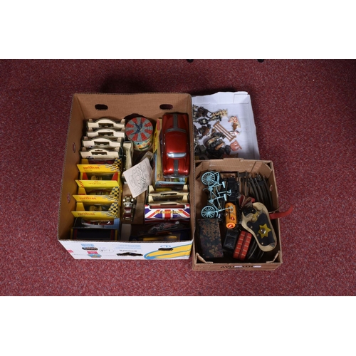 54 - A QUANTITY OF ASSORTED DIECAST VEHICLES AND TOYS, to include boxed modern diecast vehicles, Lledo Da... 