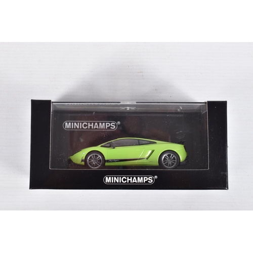 77 - SIX BOXED MINICHAMP MODEL VEHICLES 1:43 SCALE, to include a Alfa Romeo Alfasud ti in green 1974, num... 