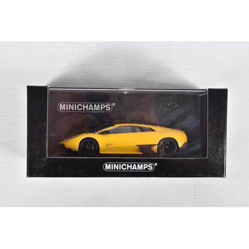 77 - SIX BOXED MINICHAMP MODEL VEHICLES 1:43 SCALE, to include a Alfa Romeo Alfasud ti in green 1974, num... 