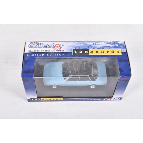 78 - EIGHT BOXED LIMITED EDITION CORGI VANGUARDS 1:43 SCALE MODEL DIECAST VEHICLES, the first is a MG Rov... 