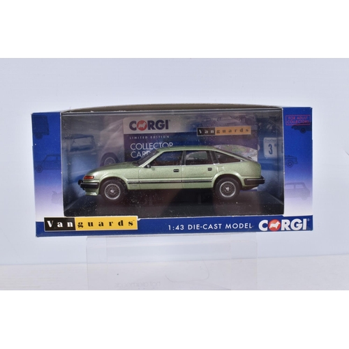 78 - EIGHT BOXED LIMITED EDITION CORGI VANGUARDS 1:43 SCALE MODEL DIECAST VEHICLES, the first is a MG Rov... 