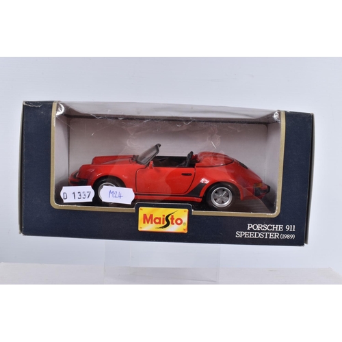 87 - THREE BOXED BBURAGO 1/18 SCALE DIECAST SPORTS CAR MODELS,  2 x 1961 Jaguar E Type Cabriolet, No.3016... 