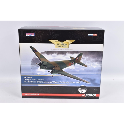 100 - TWO BOXED CORGI LIMITED EDITION AVIATION ARCHIVE 1:72 SCALE DIECAST MODEL AIRCRAFTS, the first is a ... 