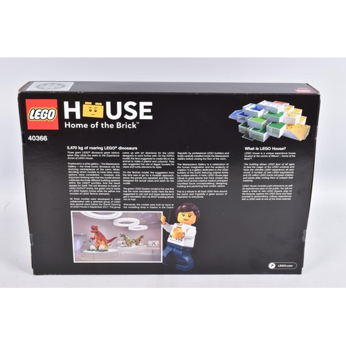 104 - AN UNBUILT BOXED LEGO HOUSE DINOSAURS SET, numbered 40366, taped seals numbered 35O9, appears in new... 