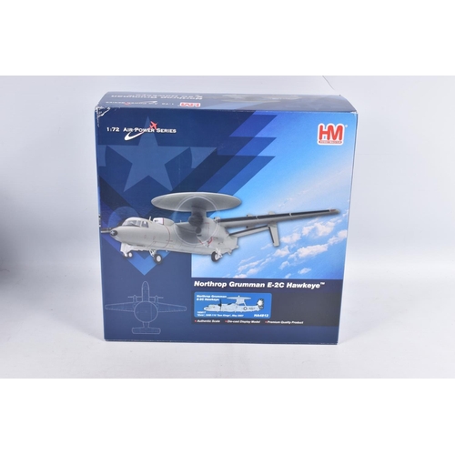 130 - FOUR BOXED HOBBYMASTER AIR POWER SERIES 1:72 SCALE DIECAST MODEL AIRCRAFTS, the first is a Northrop ... 