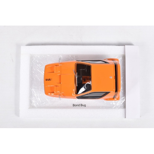 134 - A BOXED DNA COLLECTIBLES BOND BUG 1:18 SCALE DIECAST MODEL, numbered DNA000003, 700ES, orange body, ... 