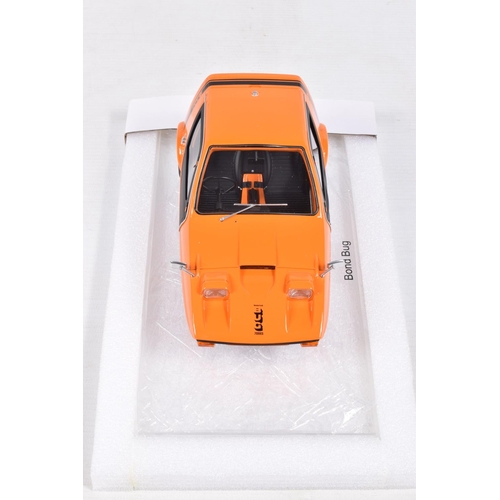 134 - A BOXED DNA COLLECTIBLES BOND BUG 1:18 SCALE DIECAST MODEL, numbered DNA000003, 700ES, orange body, ... 