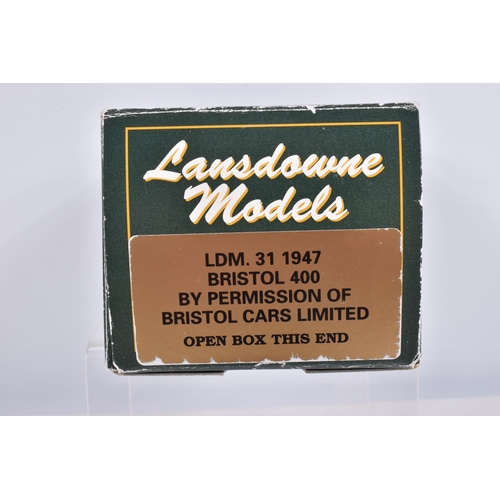 138 - A BOXED LANSDOWNE MODELS BY BROOKLIN 1947 BRISTOL 400 CAR MODEL, No.LDM.31, 1/43 scale, appears comp... 