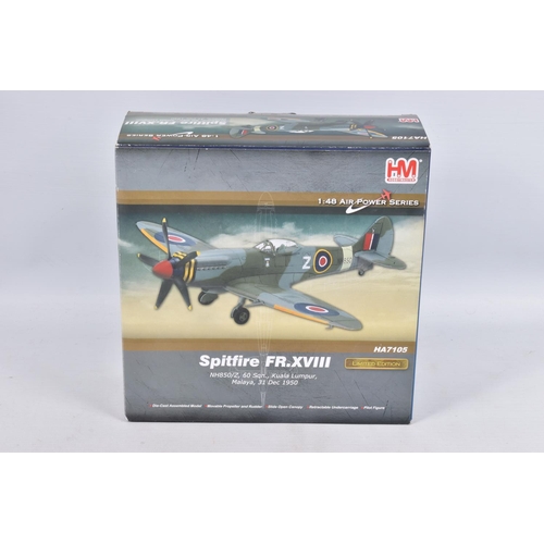 147 - SIX BOXED HOBBY MASTER AIR POWER SERIES DIECAST MODEL AIRCRAFTS, the first is a limited edition 1:48... 