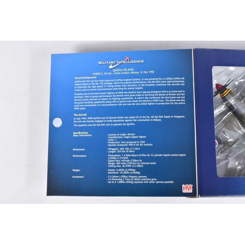 147 - SIX BOXED HOBBY MASTER AIR POWER SERIES DIECAST MODEL AIRCRAFTS, the first is a limited edition 1:48... 