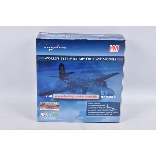 147 - SIX BOXED HOBBY MASTER AIR POWER SERIES DIECAST MODEL AIRCRAFTS, the first is a limited edition 1:48... 