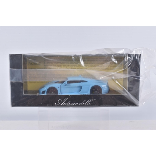 159 - FOUR BOXED MODEL VEHICLES, the first is a Fujimi Resin Collection 2011 Lamborghini Aventador Giallo ... 