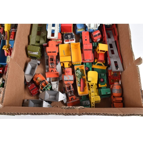 171 - A QUANTITY OF UNBOXED AND ASSORTED PLAYWORN DIECAST VEHICLES, to include Corgi Super Toys Euclid TC-... 