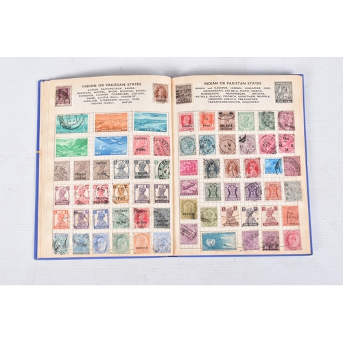 366 - MAINLY USED STAMP COLLECTION IN FIVE ALBUMS WITH STRENGTH IN GB, COMMONWEALTH AND FRANCE