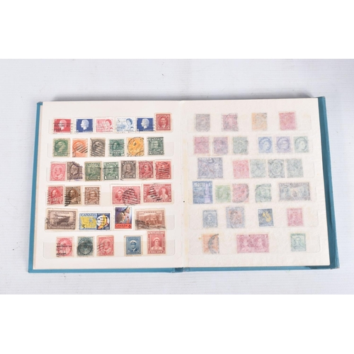 366 - MAINLY USED STAMP COLLECTION IN FIVE ALBUMS WITH STRENGTH IN GB, COMMONWEALTH AND FRANCE