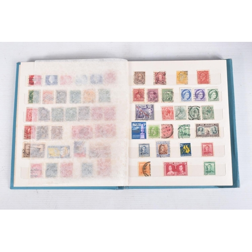 366 - MAINLY USED STAMP COLLECTION IN FIVE ALBUMS WITH STRENGTH IN GB, COMMONWEALTH AND FRANCE