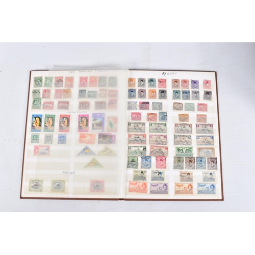 366 - MAINLY USED STAMP COLLECTION IN FIVE ALBUMS WITH STRENGTH IN GB, COMMONWEALTH AND FRANCE