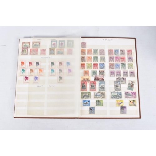 366 - MAINLY USED STAMP COLLECTION IN FIVE ALBUMS WITH STRENGTH IN GB, COMMONWEALTH AND FRANCE