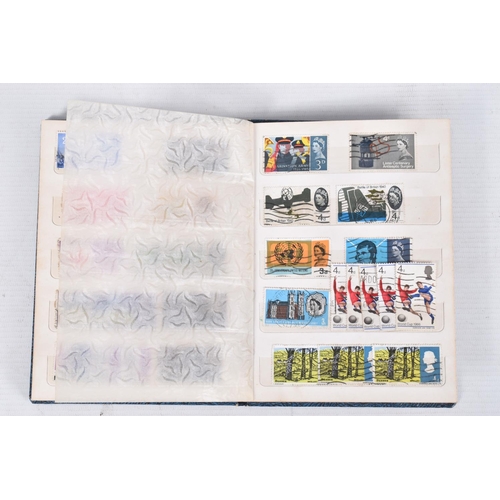 366 - MAINLY USED STAMP COLLECTION IN FIVE ALBUMS WITH STRENGTH IN GB, COMMONWEALTH AND FRANCE