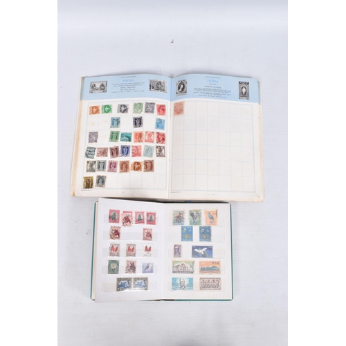 370 - GREEN TUB WITH STAMP COLLECTION IN JUNIOR TYPE ALBUMS AND LOOSE, we also note clean MNH RAF thematic... 