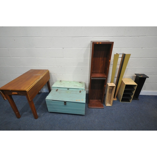 1224 - A SELECTION OF OCCASIONAL FURNITURE, to include a drop leaf table, with a single drawer, open width ... 